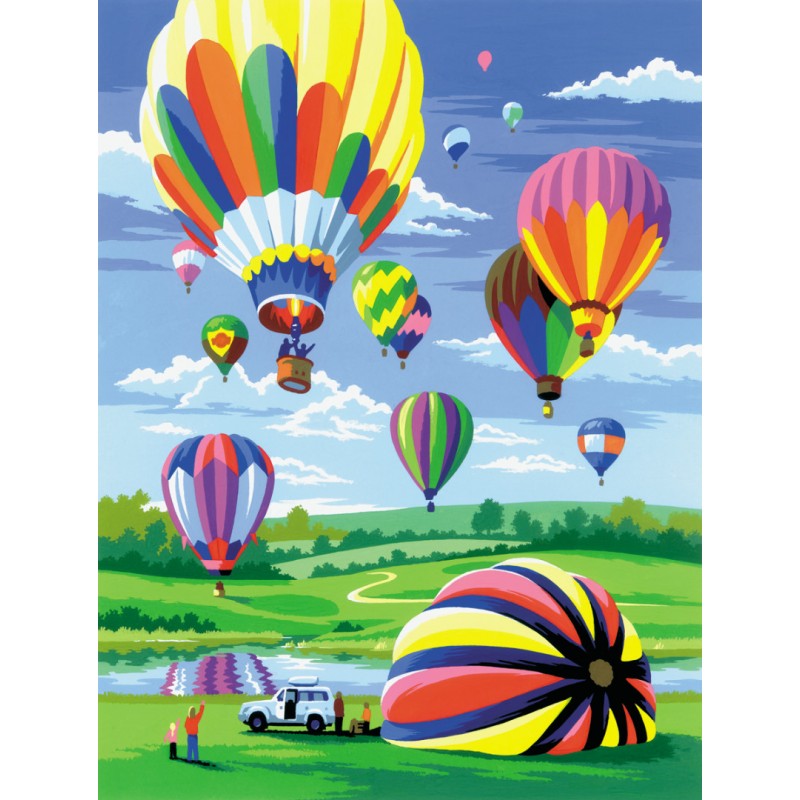 A4 Painting by numbers HOT AIR BALLOONS