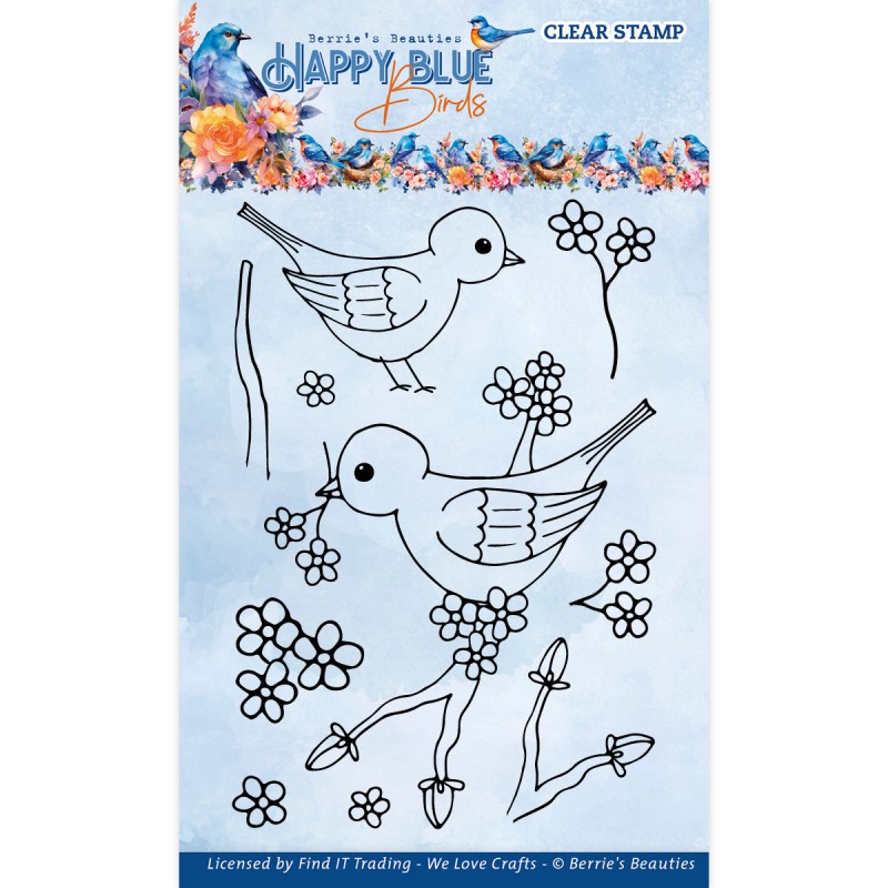 Clear Stamps - Berries Beauties - Happy Blue Birds - Bird