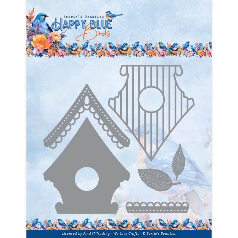 Dies - Berries Beauties - Happy Blue Birds - Happy Birdhouse