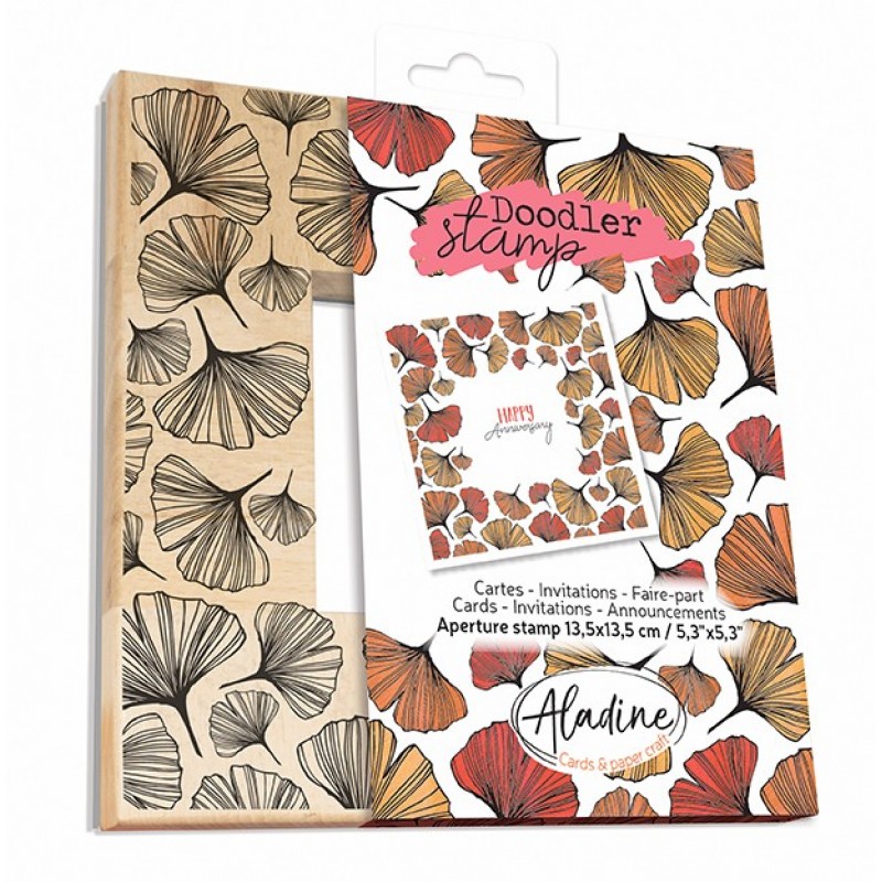 WOODEN DOODLER STAMP GINGKO