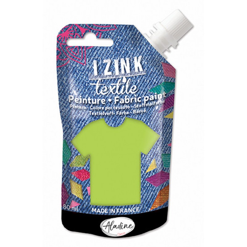 Izink Fabric Paint Textile Vert Clair Satin 50 ml