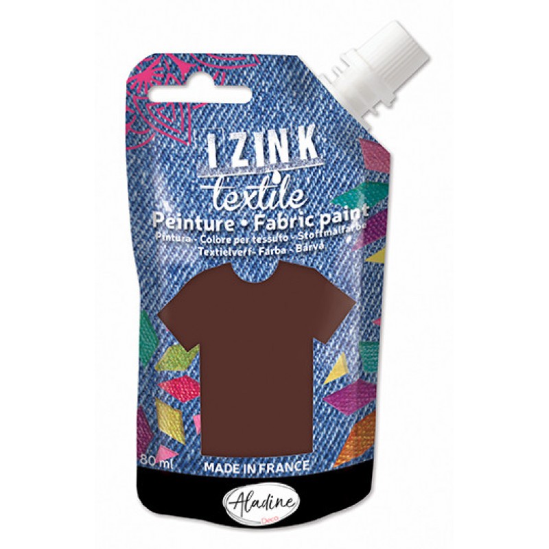 Izink Fabric Paint Textile Marron Suedine 50 ml