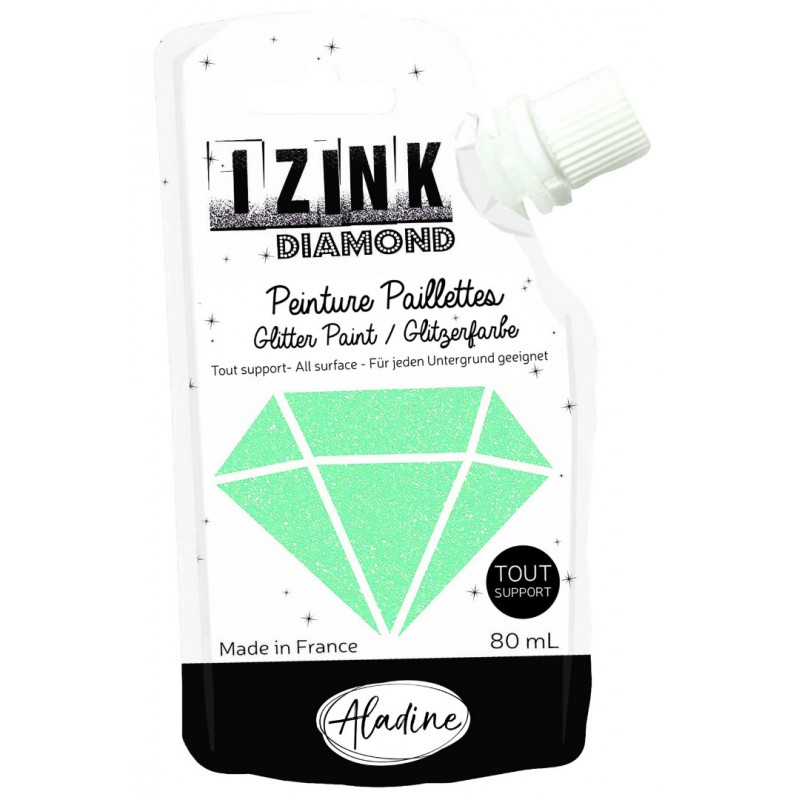 Pastel Green Glitter Paint Izink Diamond