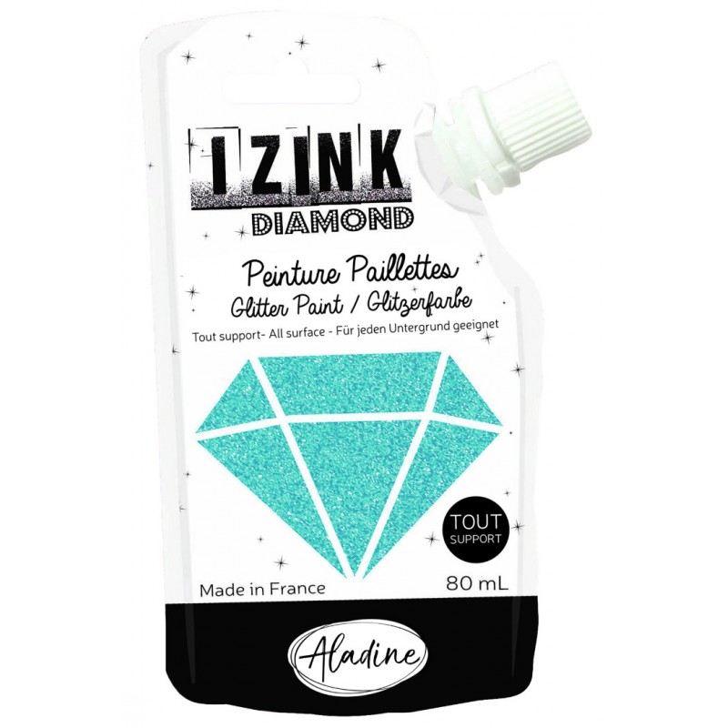 Sky Blue Glitter Paint Izink Diamond