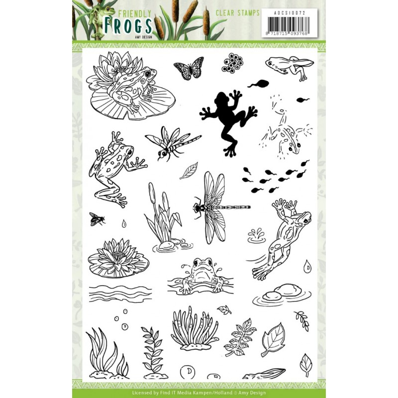 Clear Stamps Friendly Frogs by Amy Design