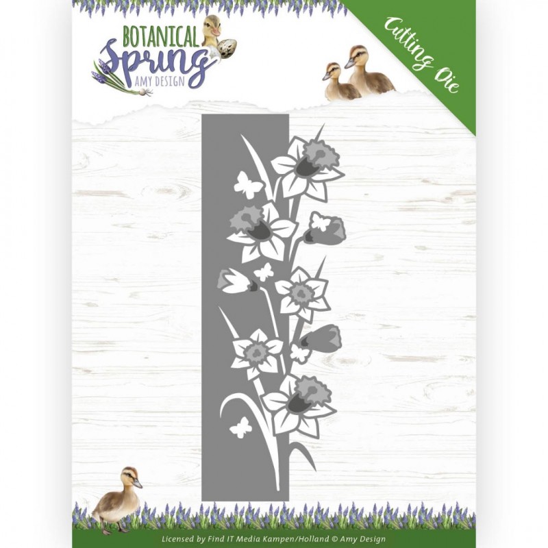 Daffodil Border Botanical Spring Cutting Die by Amy Design