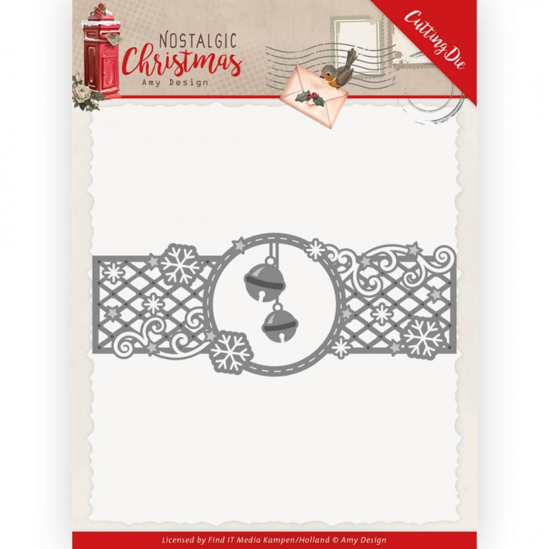 Christmas Bells Border Nostalgic Christmas Cutting Dies by Amy Design