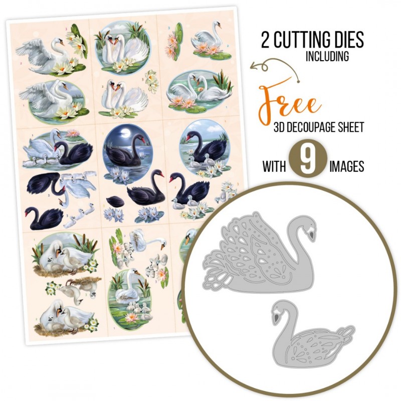 Amy Design - Actie set Swans + knipvel