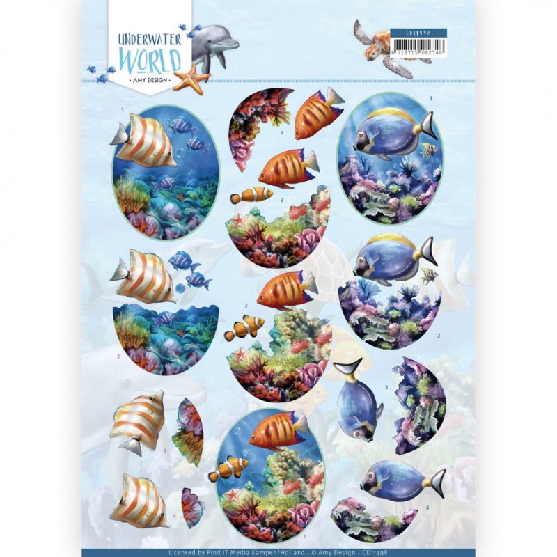 Saltwater Fish 3D Cutting Sheet Underwater World by Amy Design