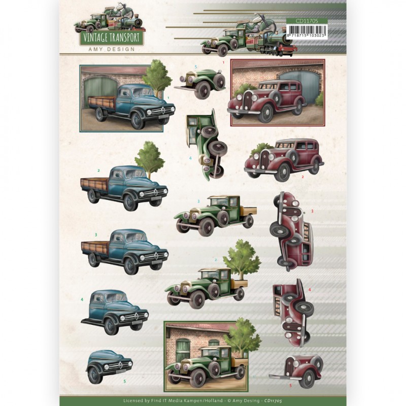 3D Cutting Sheet - Amy Design - Vintage Transport - Truck