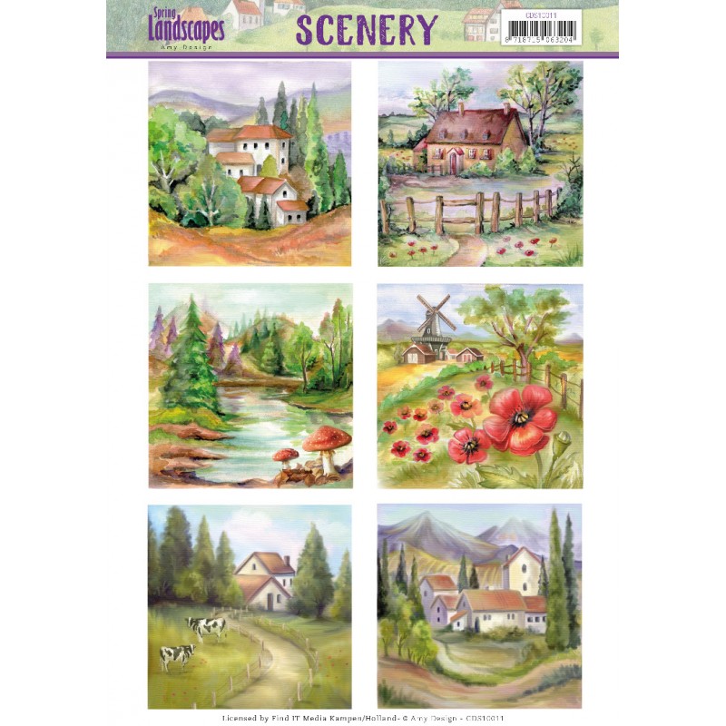 Topper Spring Landscapes 2 - Scenery Push Out Amy Design