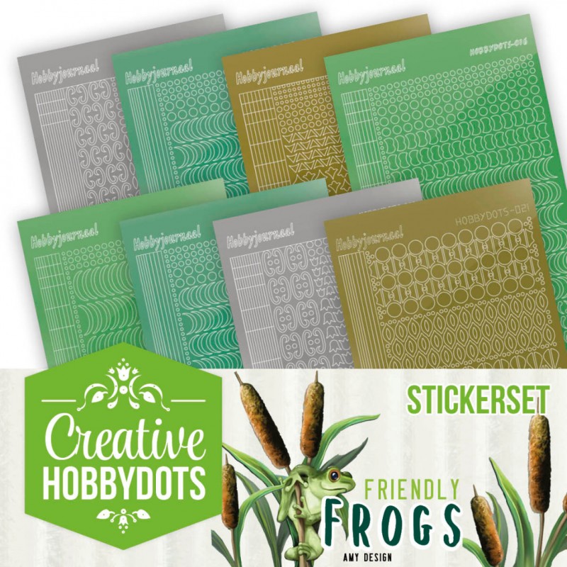 Creative Hobbydots Stickerset 10 - Amy Design - Friendly Frogs