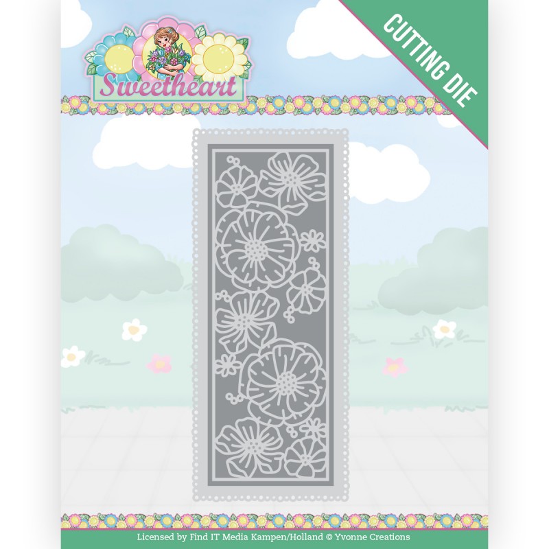 Dies - Yvonne Creations - Bubbly Girls - Sweetheart - Flower Border