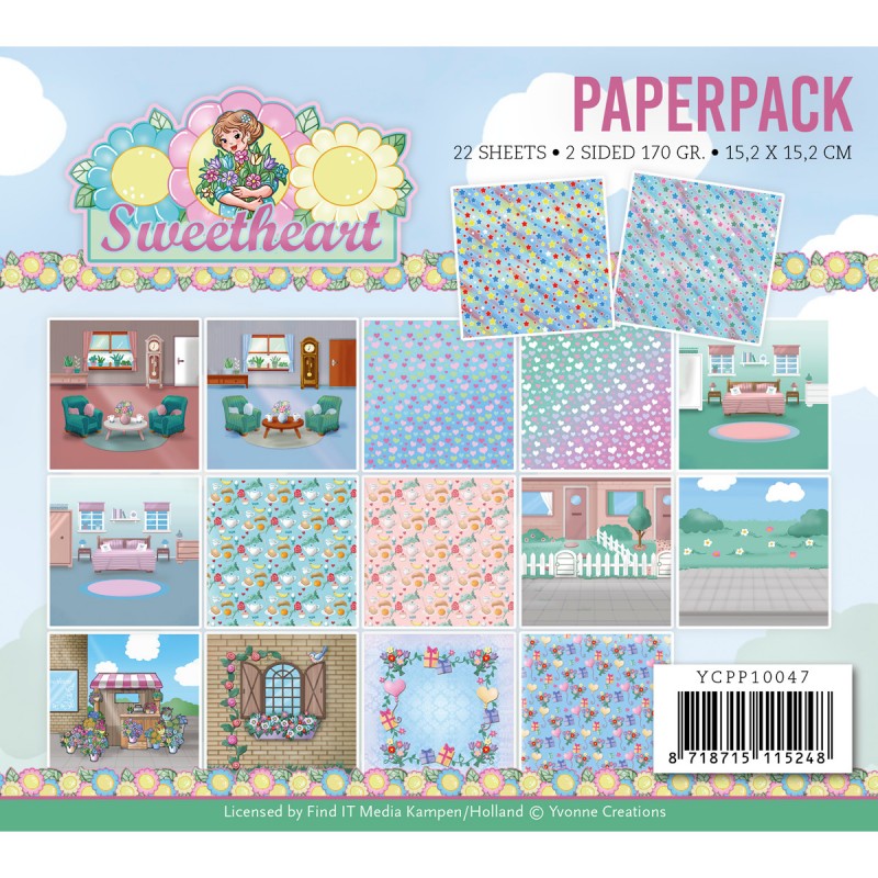 Paperpack - Yvonne Creations - Bubbly Girls - Sweetheart