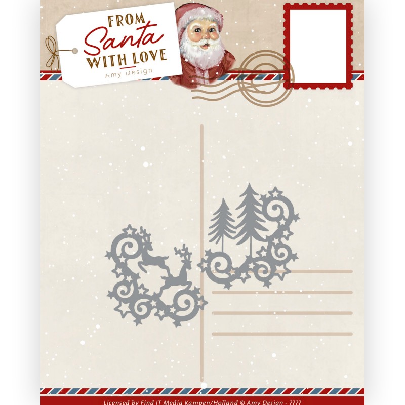 Dies - Amy Design – From Santa with love - Reindeer Corners