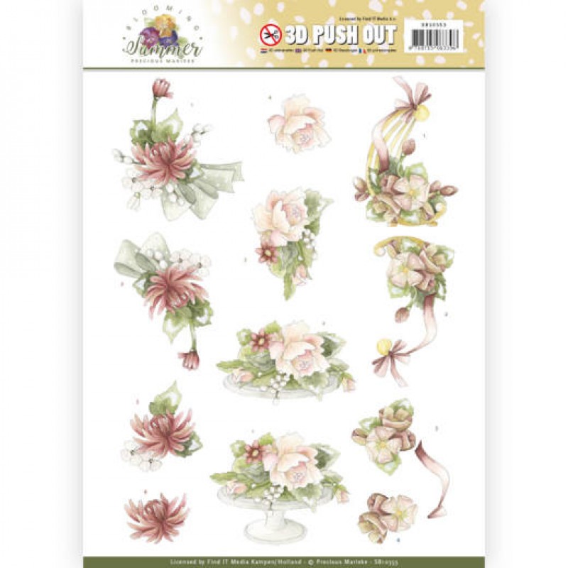 Sweet Summer Flowers - Blooming Summer 3D-PushOut Precious Marieke