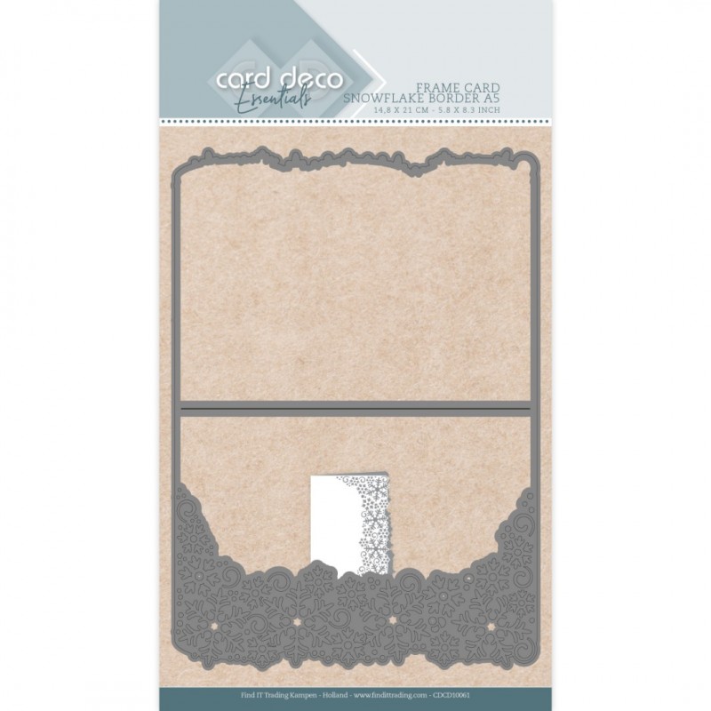  Card Deco Essentials Frame Dies - Snowflake Border A5