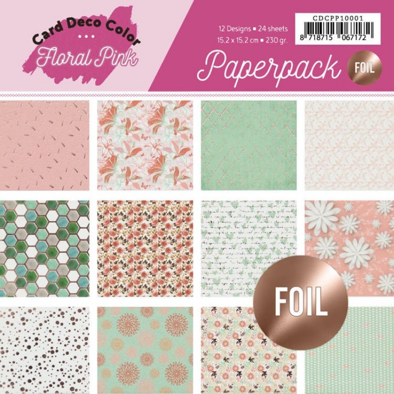 Folie Paperpack - Floral Pink van Card Deco Color 