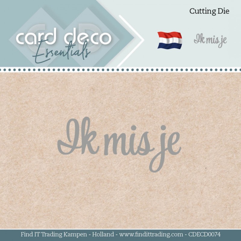 Card Deco Essentials - Dies - Ik mis je