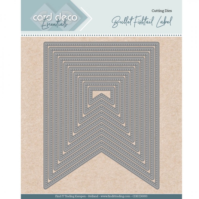 Bullet fishtail label - Nesting Cutting Dies Card Deco Essentials