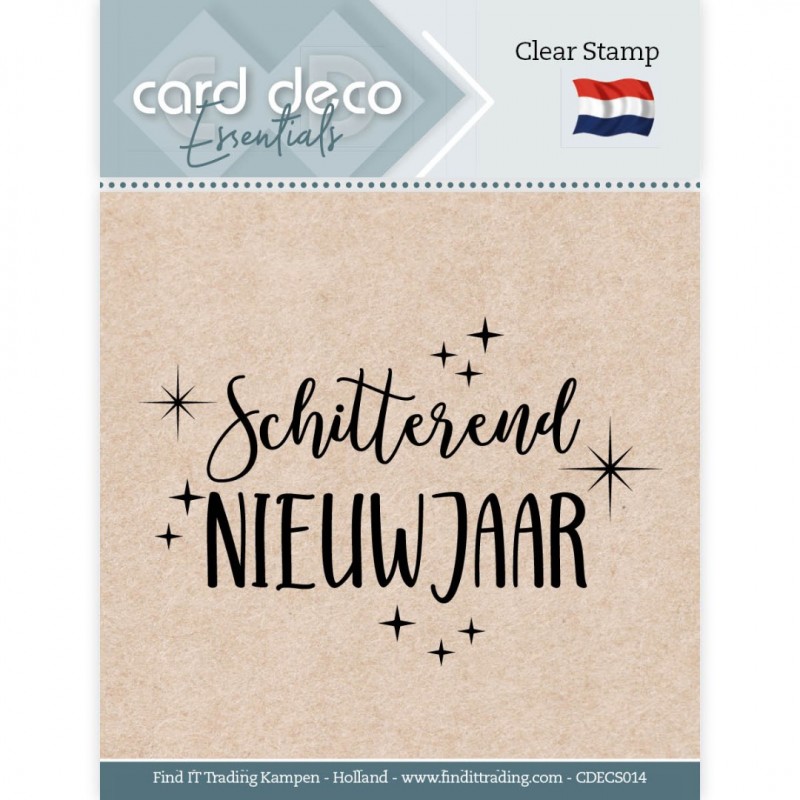 Card Deco Essentials - Clear Stamps - Schitterend Nieuwjaar