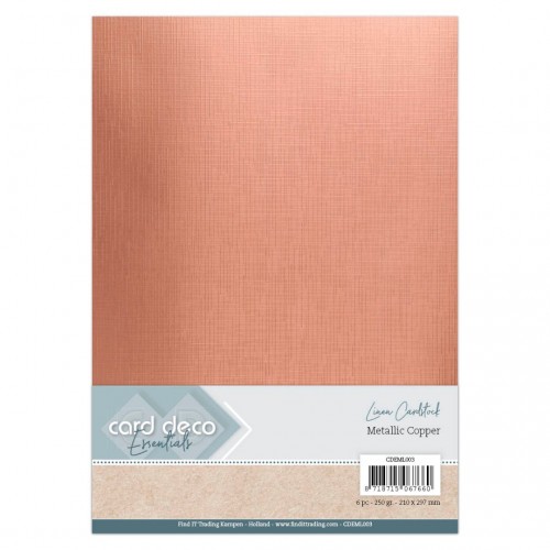 Kupfer - Metallic Leinenkarton von Card Deco  Kupfer - Metallic Leinenkarton von Card Deco