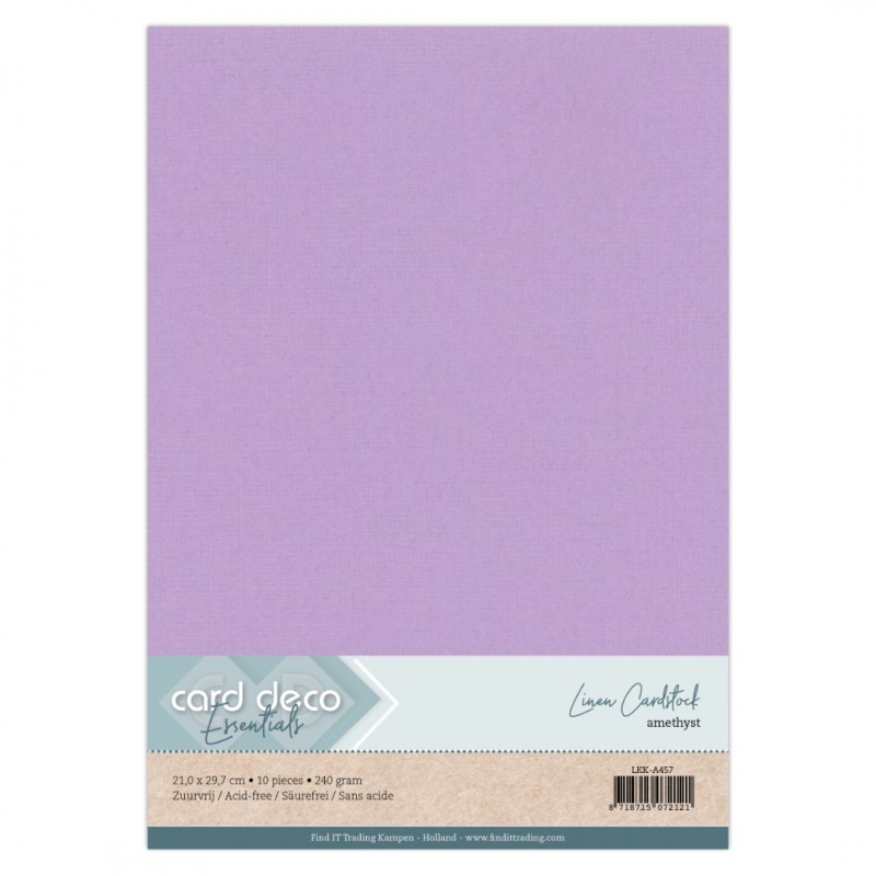 Linen Cardstock - A4 - Amethyst