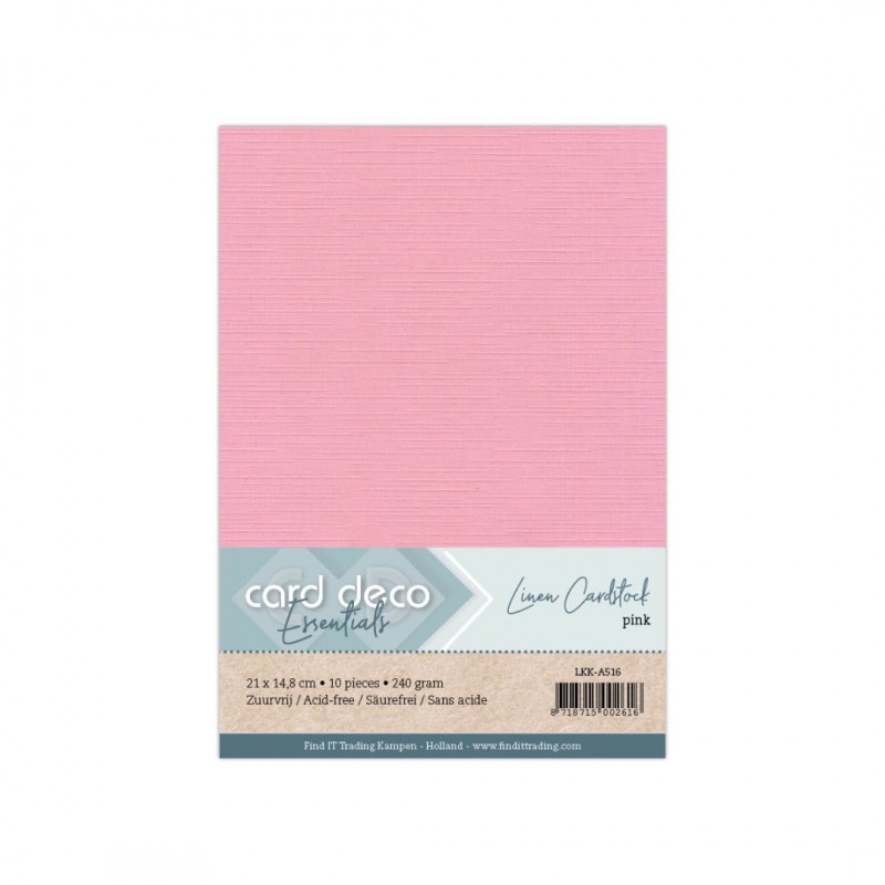 A5 Roze Linnenkarton 