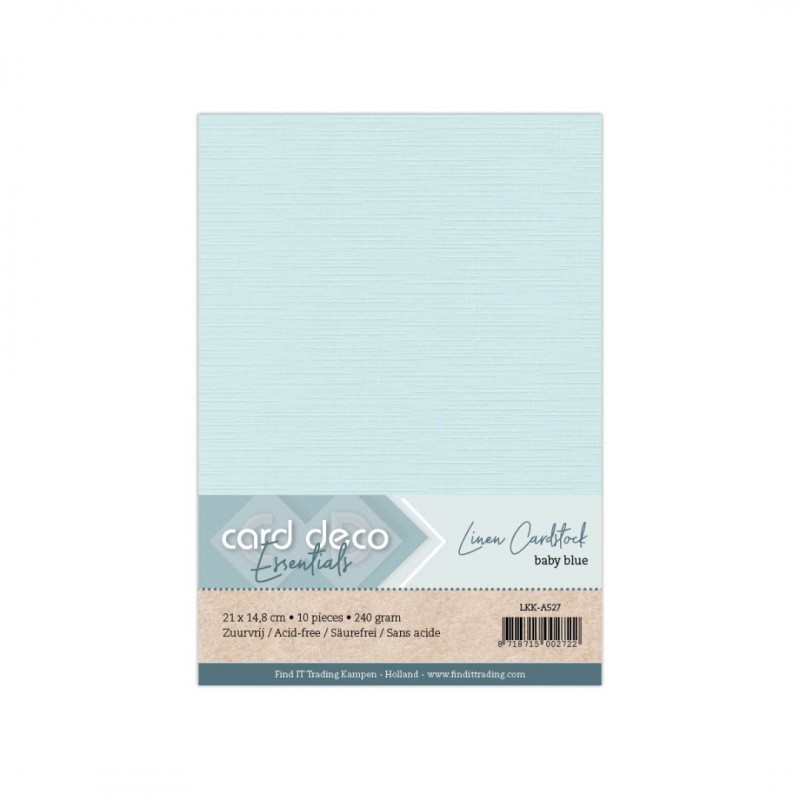 A5 Babyblauw Linnenkarton 