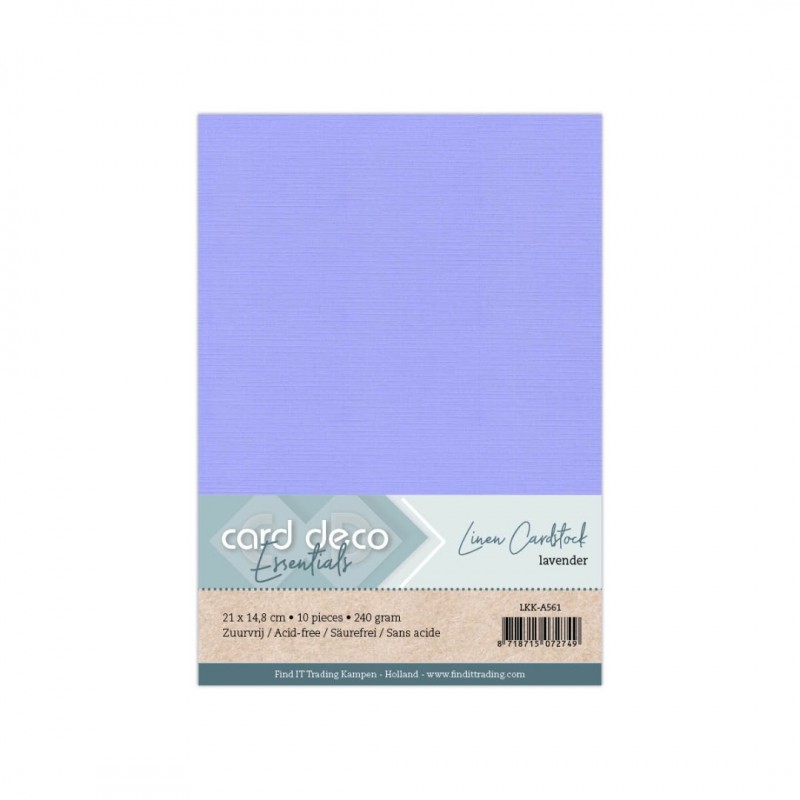 Lavender A5 Linen Cardstock