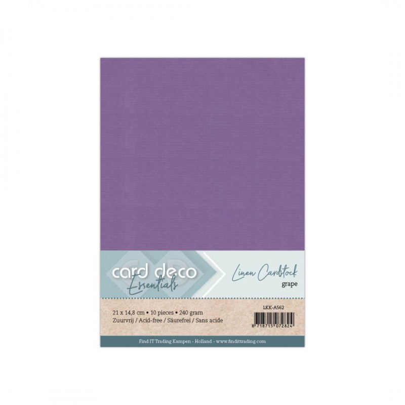 Grape A5 Linen Cardstock