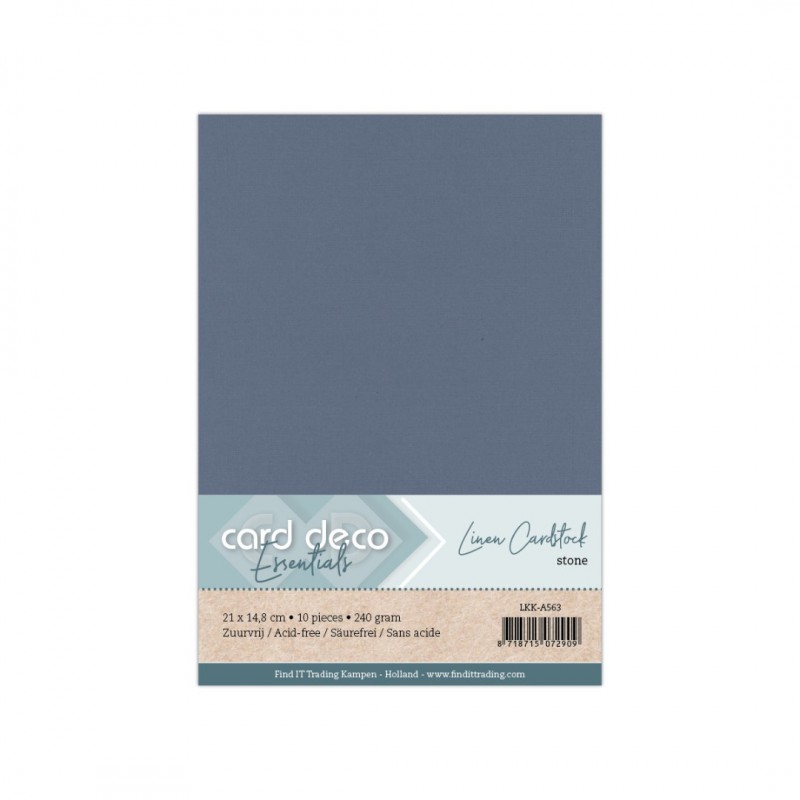 Stone A5 Linen Cardstock