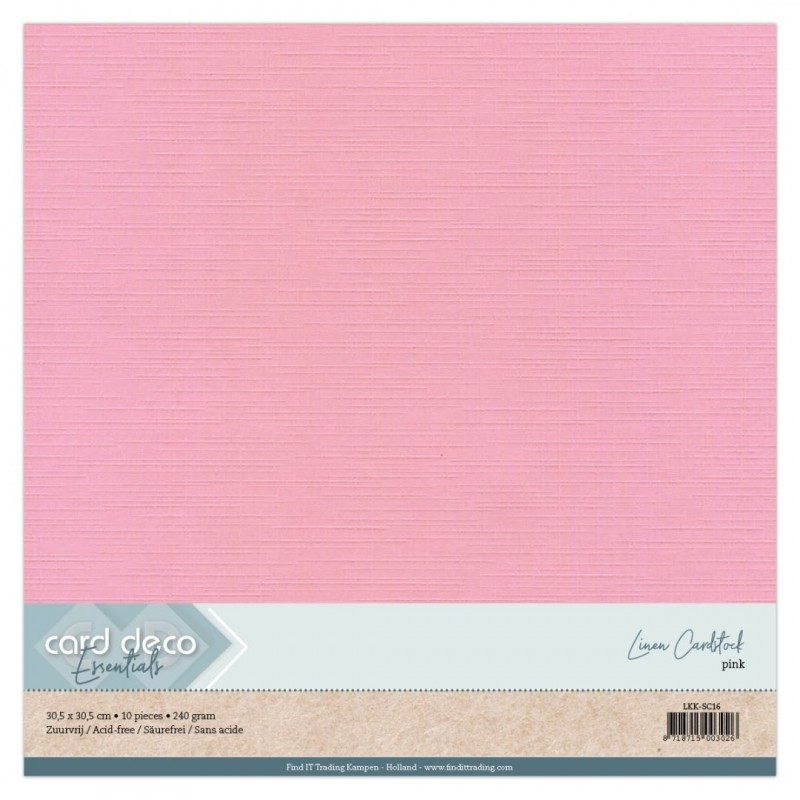 Scrap Roze Linnenkarton  