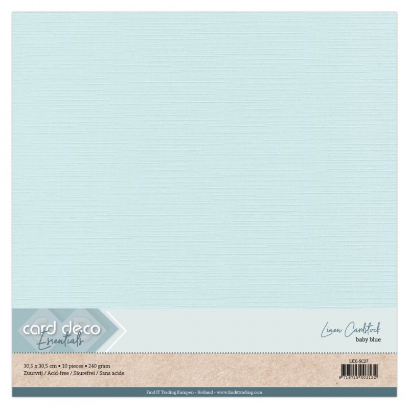 Scrap Baby Blue Linen Cardstock