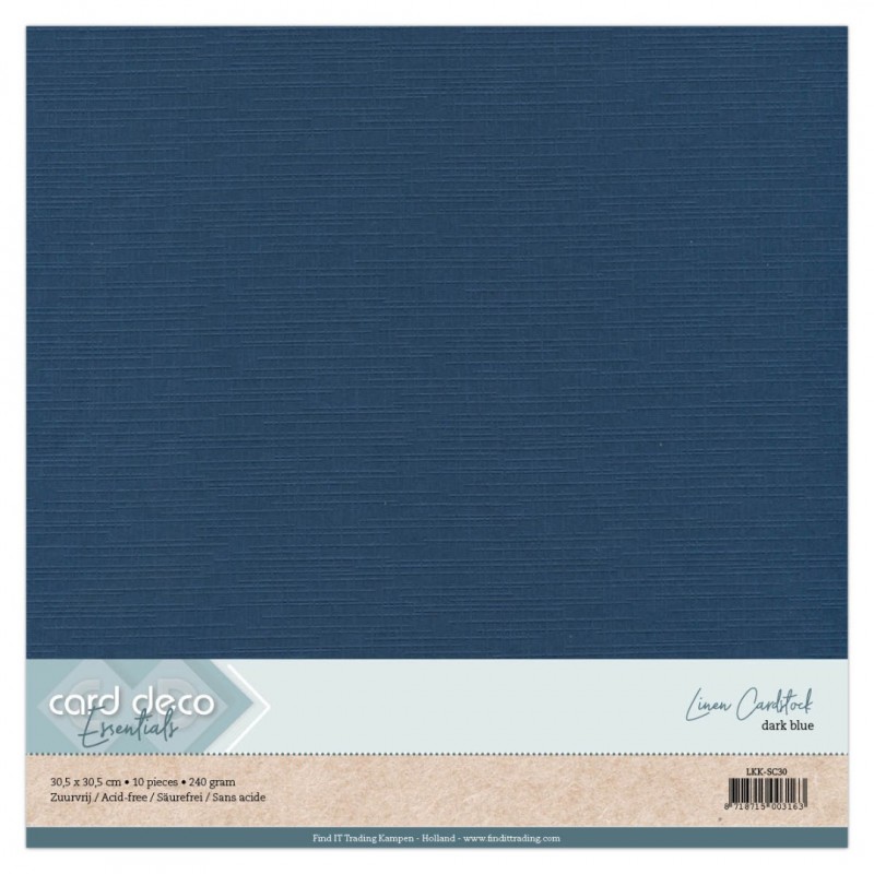 Scrap Donkerblauw Linnenkarton  