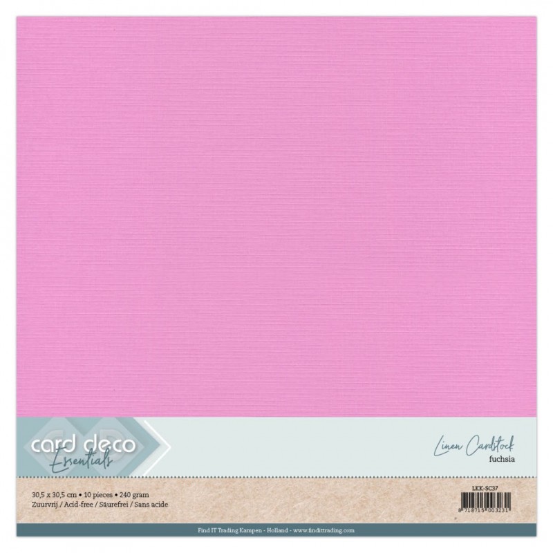 Scrap Fuchsiapaars Linnenkarton