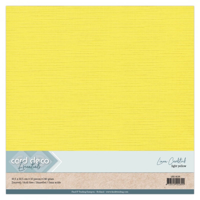 Scrap Light Yellow Layered Cards Linen Cardstock