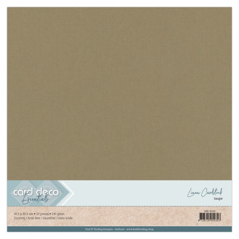 Linen Cardstock - SC - Taupe Linen Cardstock - SC - Taupe