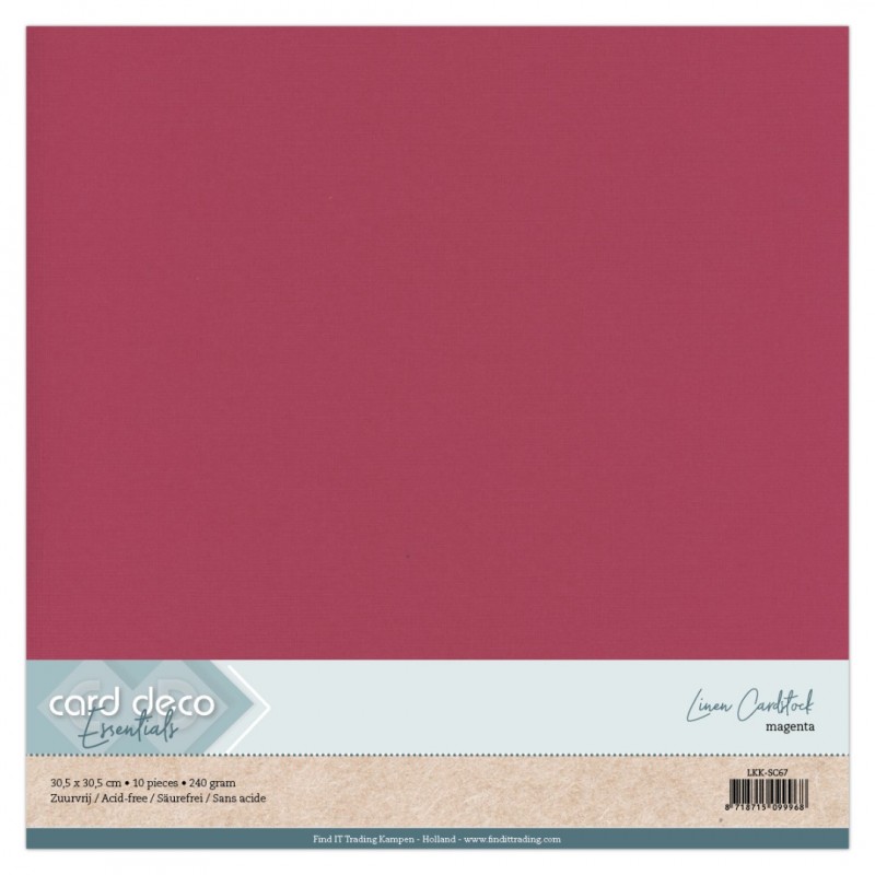 Linen Cardstock - SC - Magenta