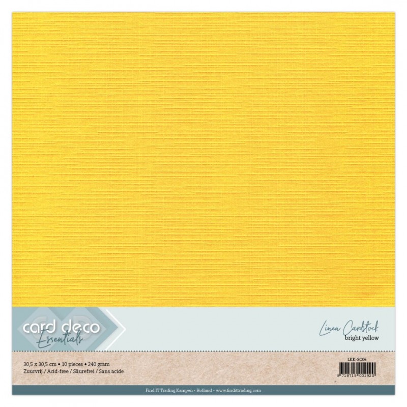 Scrap Kanariegeel Linnenkarton 