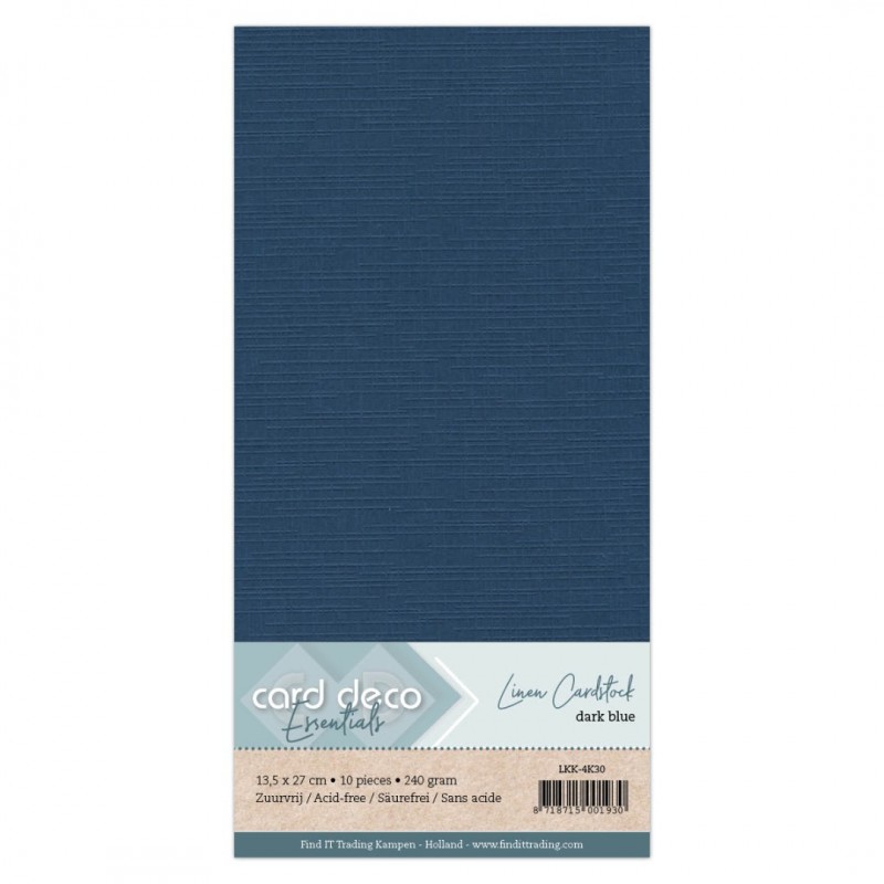 Vierkant Donkerblauw Linnenkarton