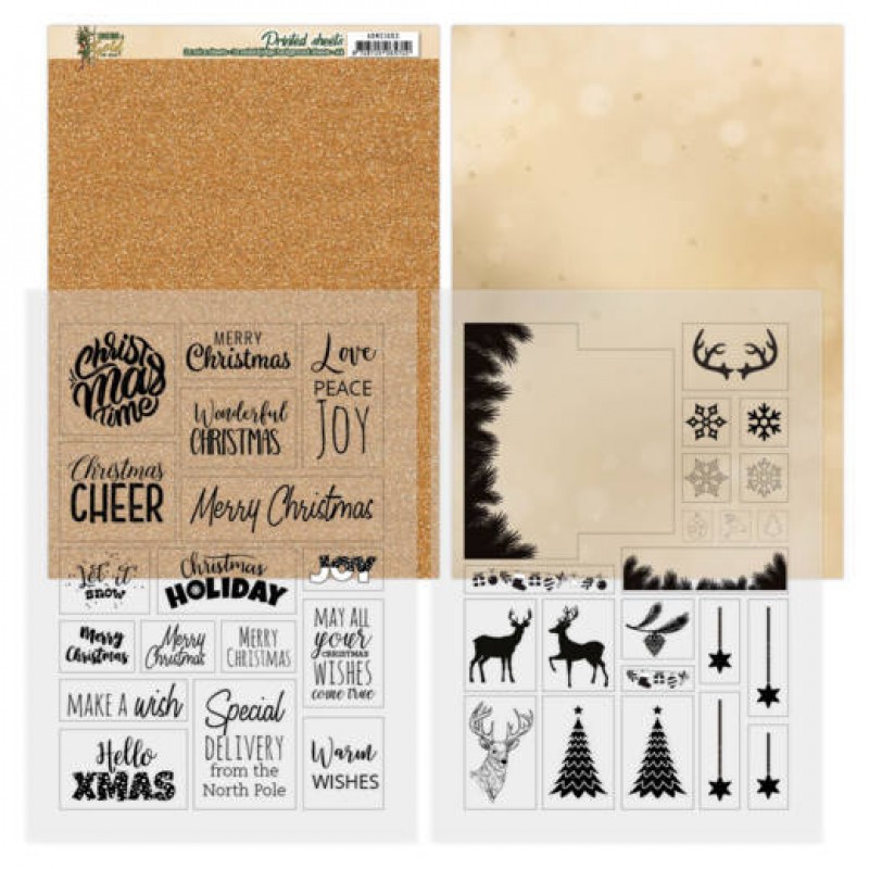 Mica Sheets - Christmas in Gold van Amy Design