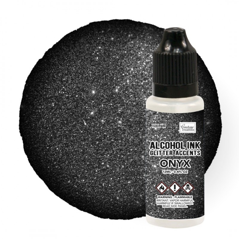 Onyx - Alcohol Ink Glitter Accents - 12mL | 0.4fl oz