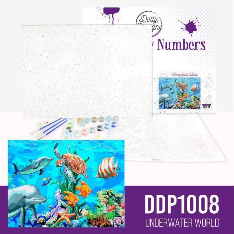 Underwater World Painting by Numbers by Dotty Designs