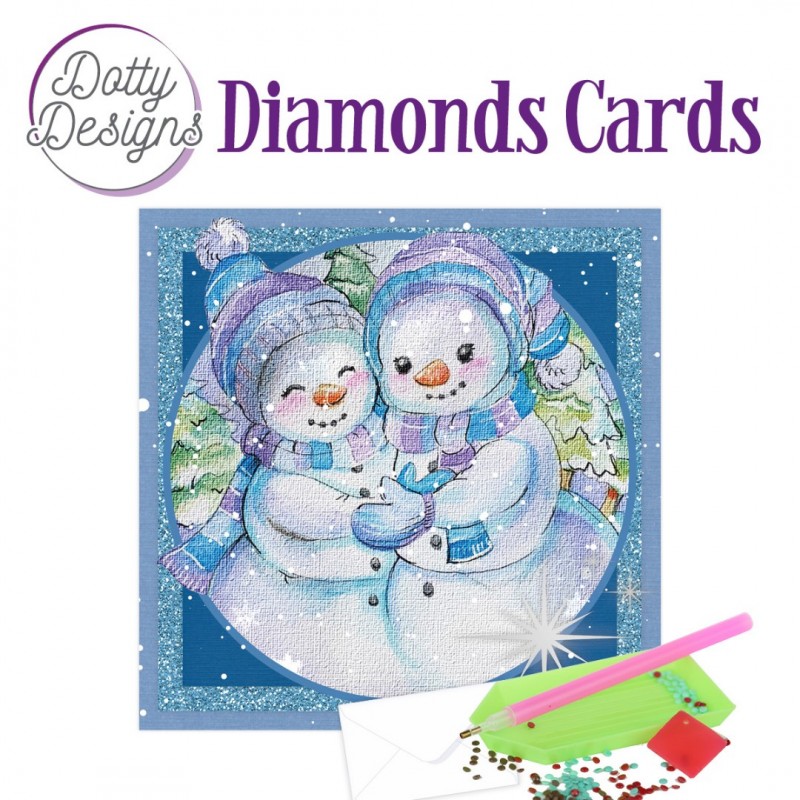 Dotty Designs Diamond Cards - Snowmen