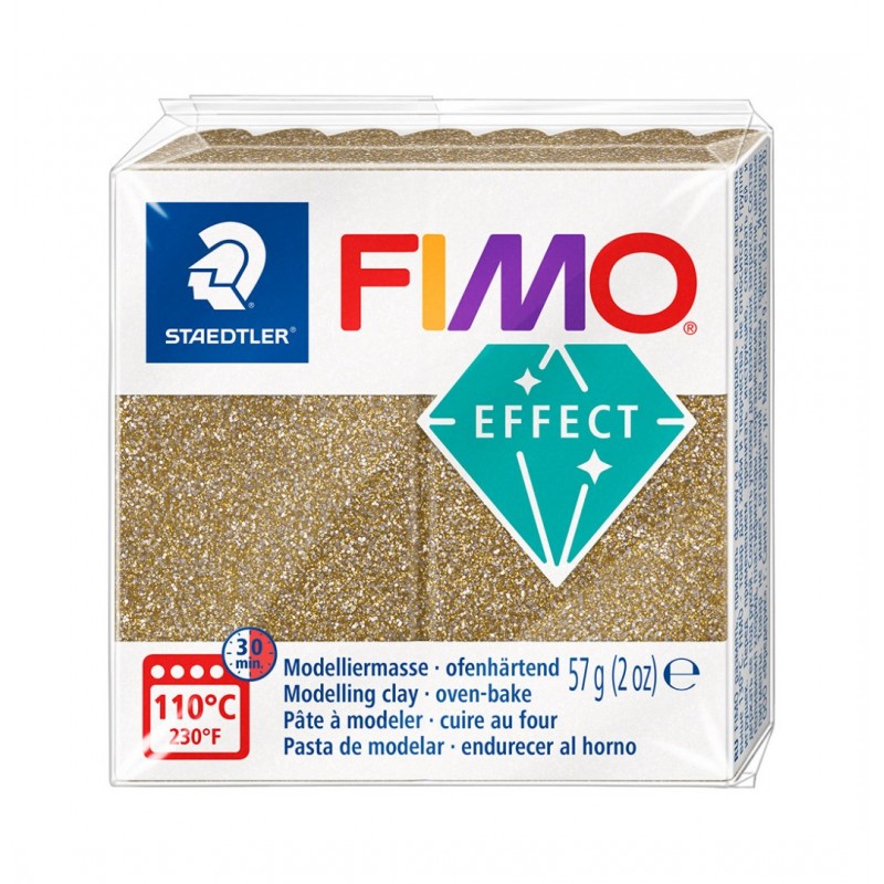 Fimo effect glitter 57g goud