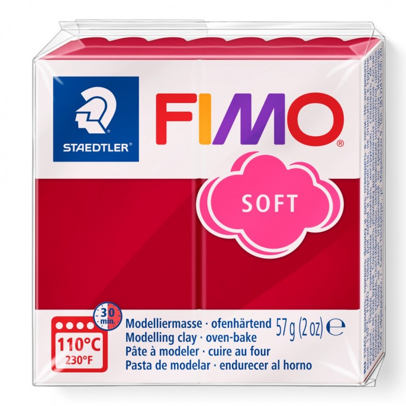 Fimo soft boetseerklei 57 g kersrood