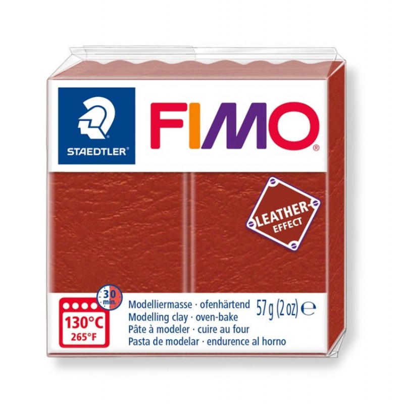  Rust brown Fimo Leather-effect 