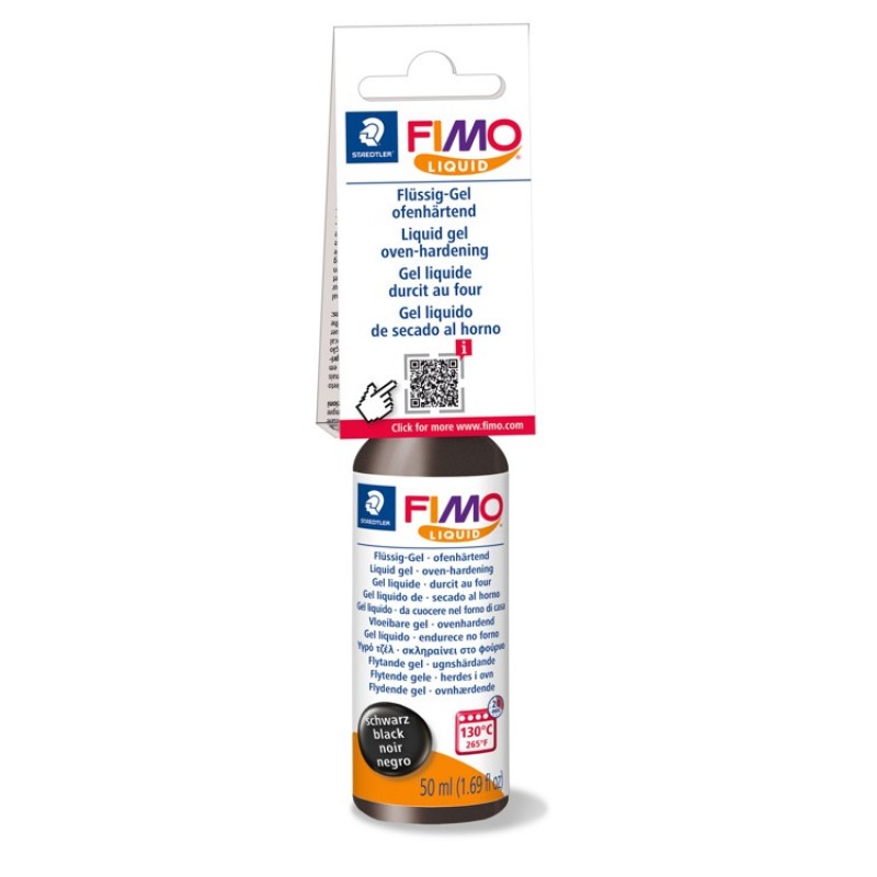 Zwart Fimo Liquid-Gel ovenhardend 50ml