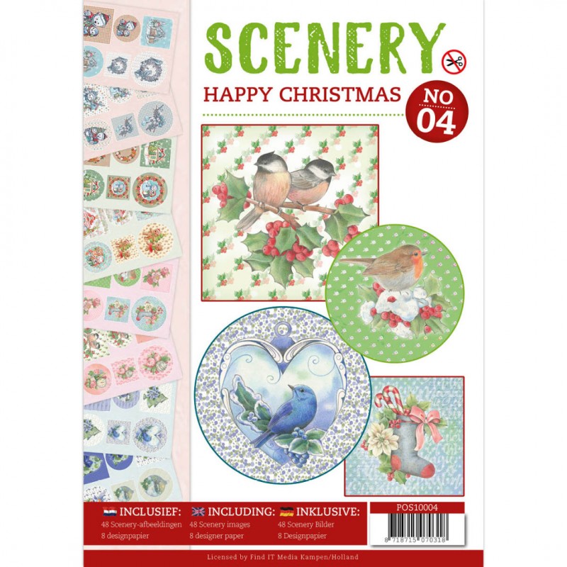 Nr. 4 Happy Christmas Push Out boek Scenery